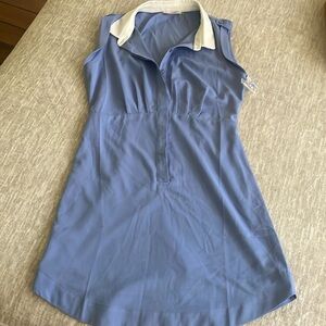 Button up dress with white collar new with tags.